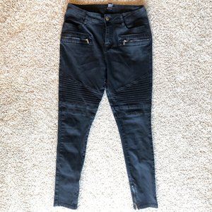 Forever 21 | Black Biker Jeans [Medium]